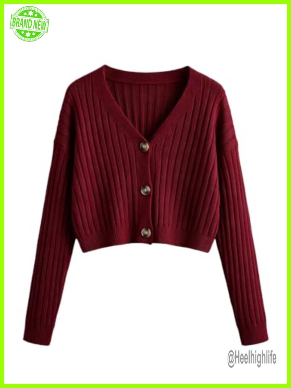 Long Sleeve Button Front V Neck Soft Cardigan Sweater